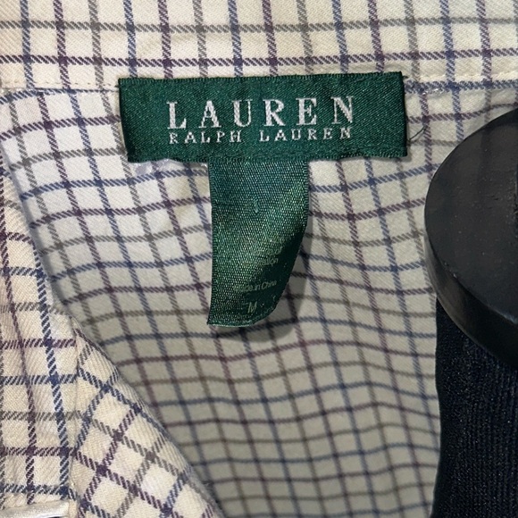 Lauren Ralph Lauren Checker Button-Down Pajama Top Women's - Picture 8 of 8